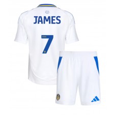 Leeds United Daniel James #7 Hjemmedraktsett Barn 2024-25 Kortermet (+ korte bukser)